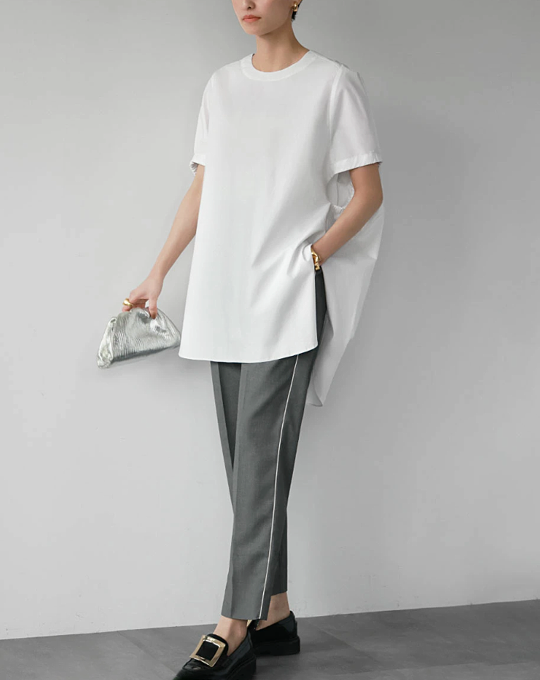 ♀Point Gathered Shirt
