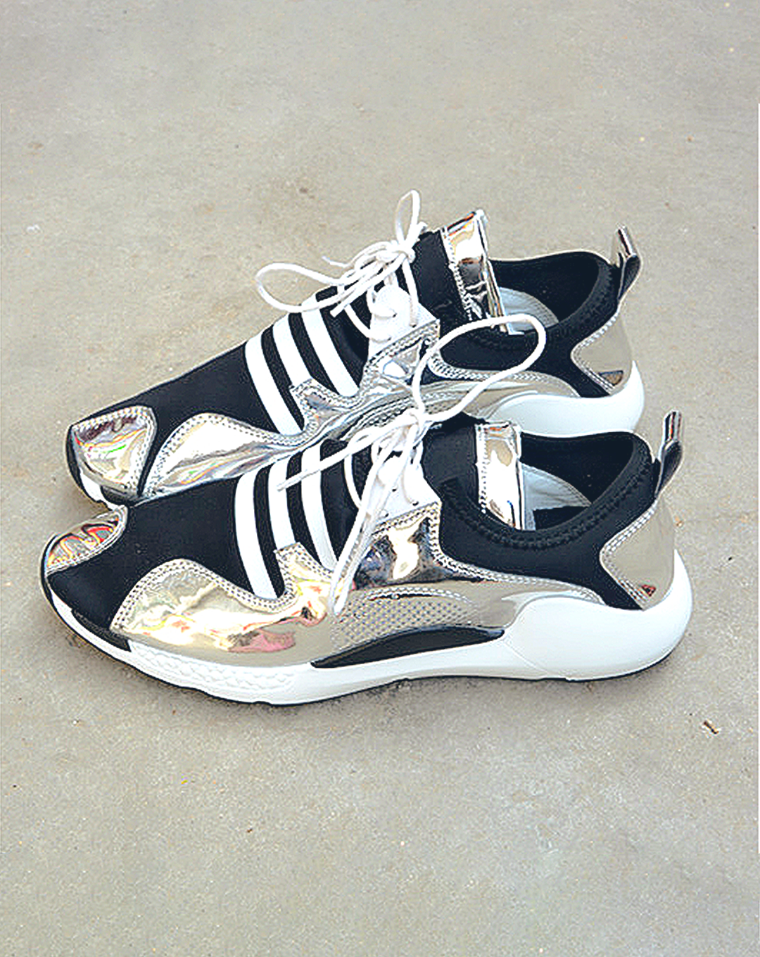 ♂♀本革/Horizontal Line Design Sneakers