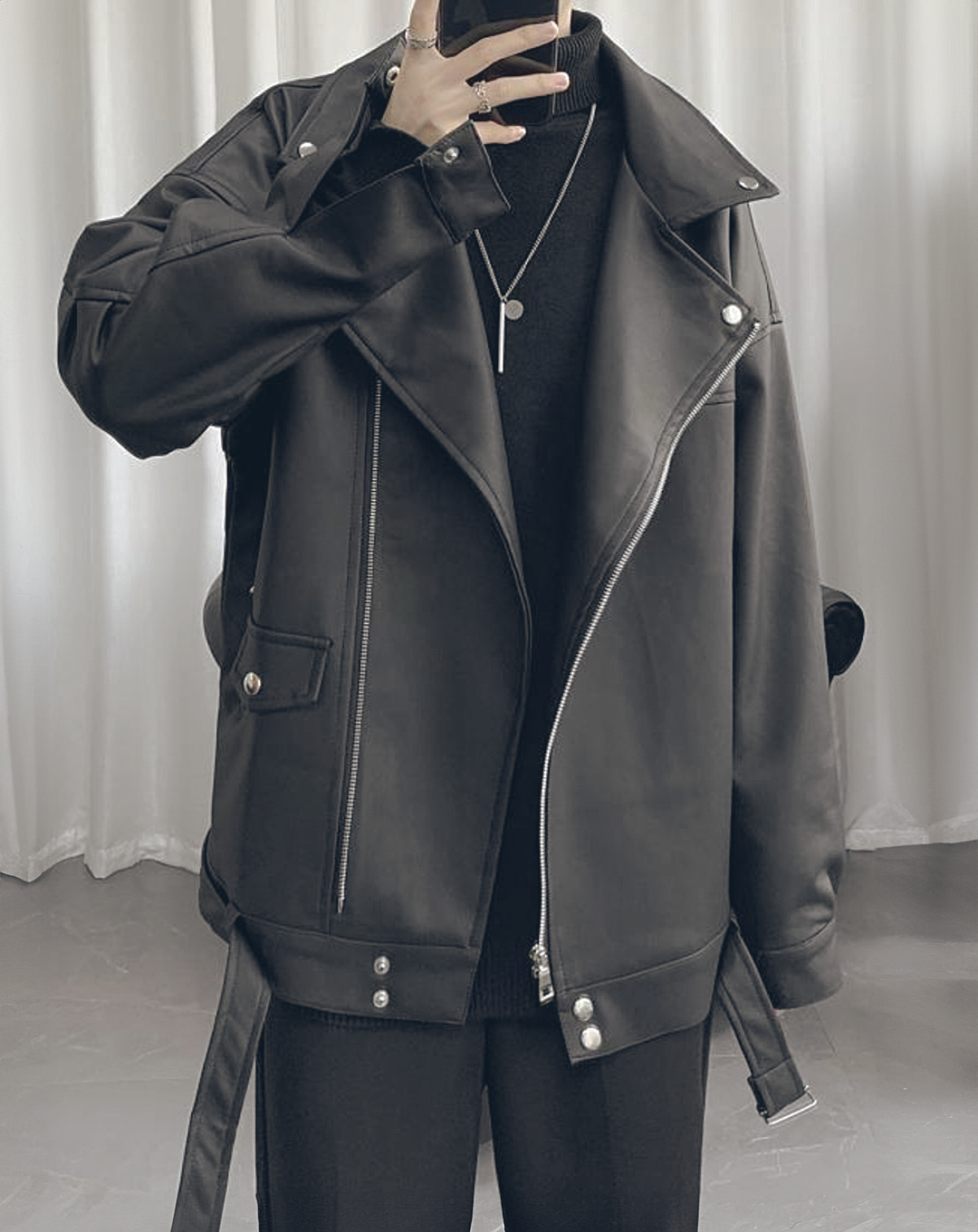 ♂Volume Silhouette Riders Jacket