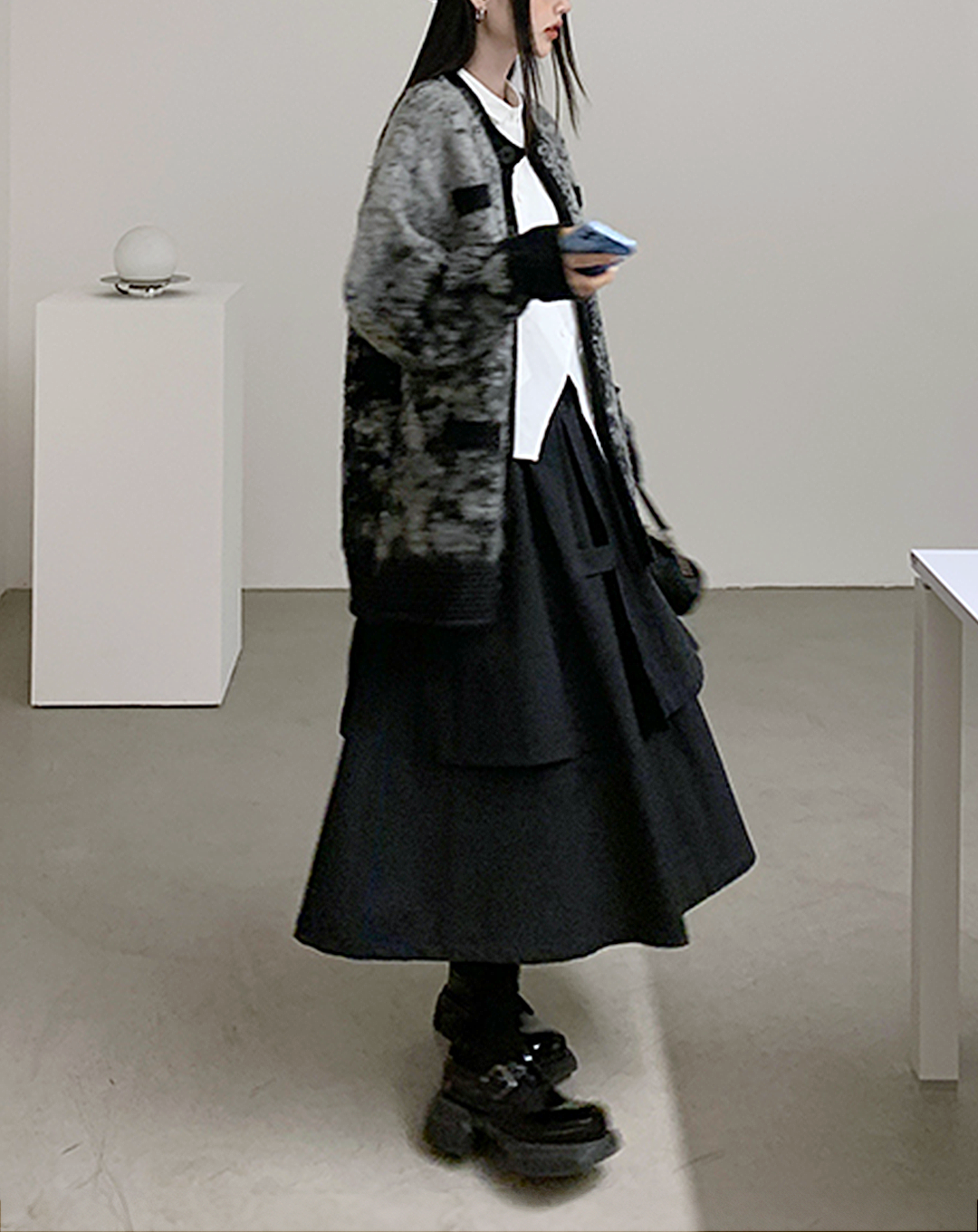 ♀Monotone Gradient Cardigan
