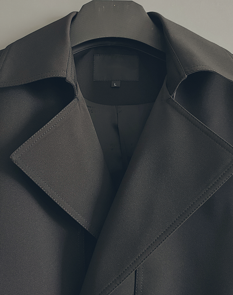 ♂Eyelet Design Trench Coat
