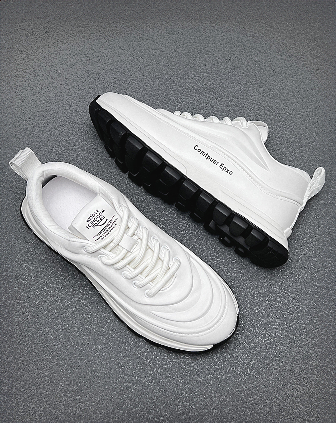 ♂♀本革/Point Text Logo Leather Sneakers