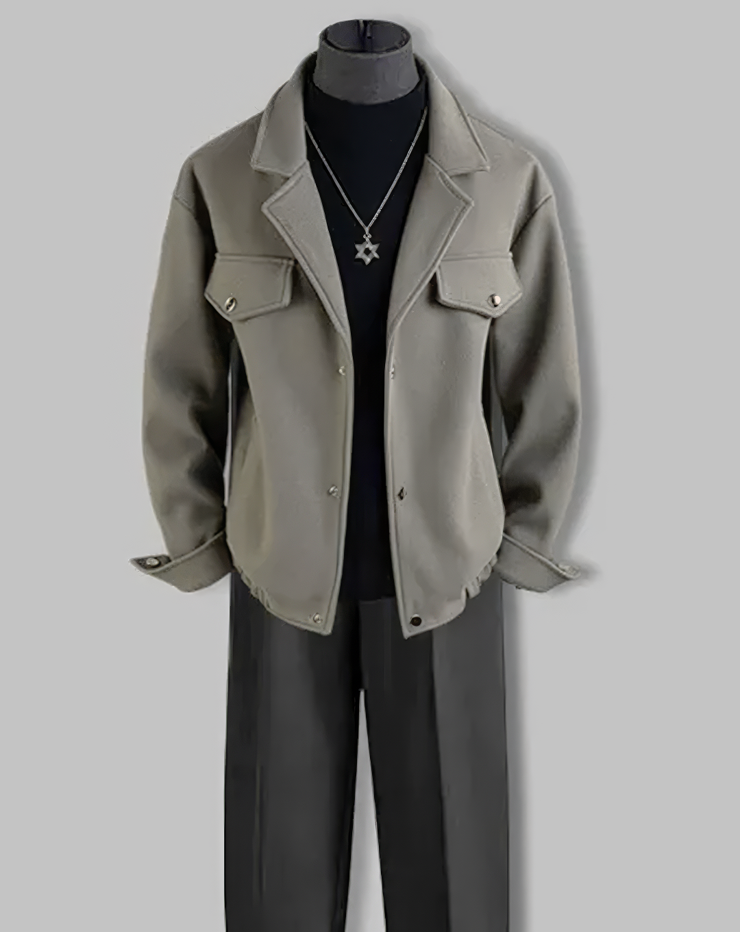 ♂Lapel Chest Pocket Jacket