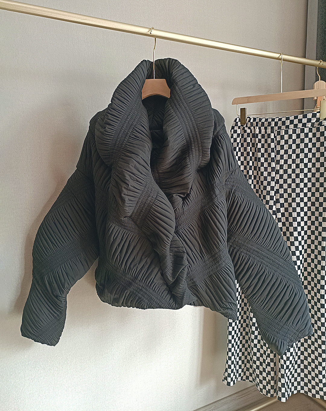 ♀Spiral Gathered Design Jacket