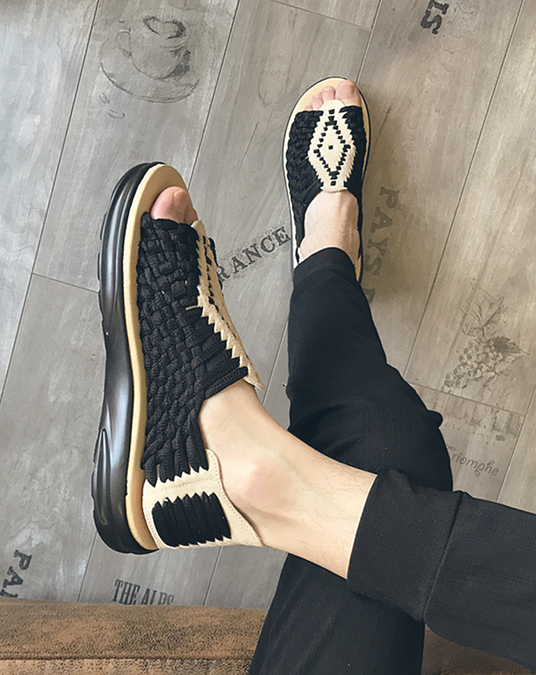 ♂♀Ethnic Pattern Huarachi Sandals