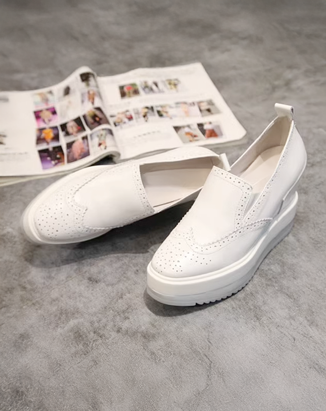 ♀本革/Wingtip Slip-on Shoes