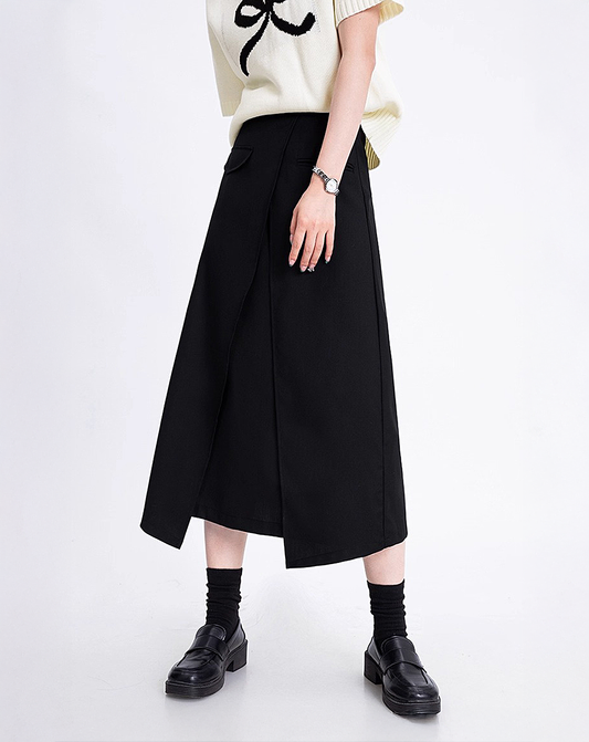 ♀Asymmetric Hem Skirt