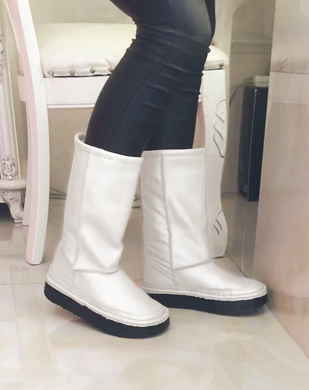 ♀本革/Leather Mouton Boots