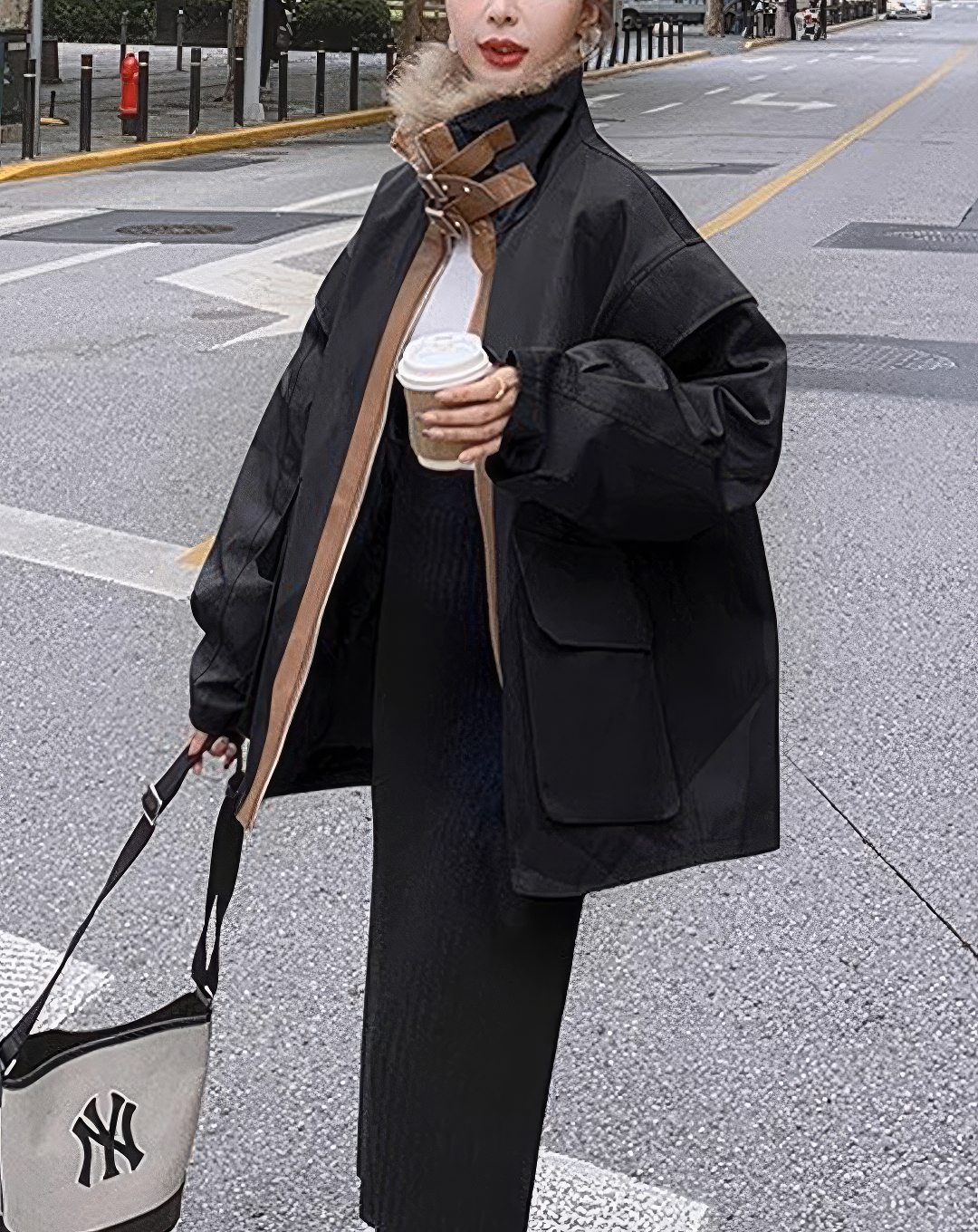 ♀Fur Collar Volume Jacket