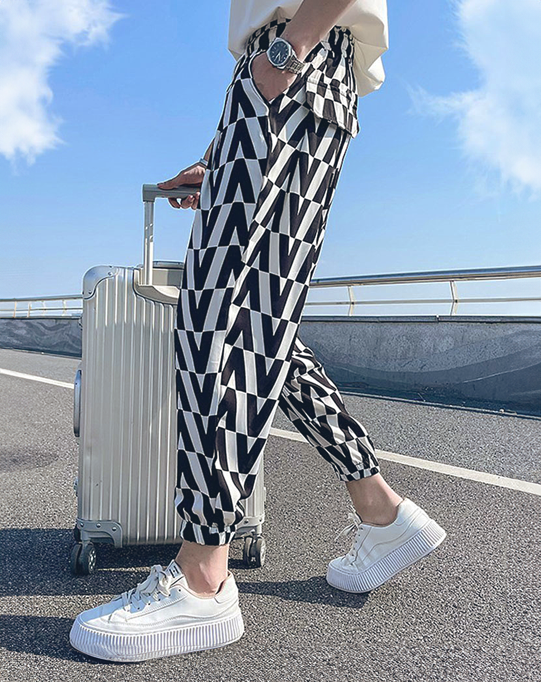 ♂All Pattern Drawstring Pants