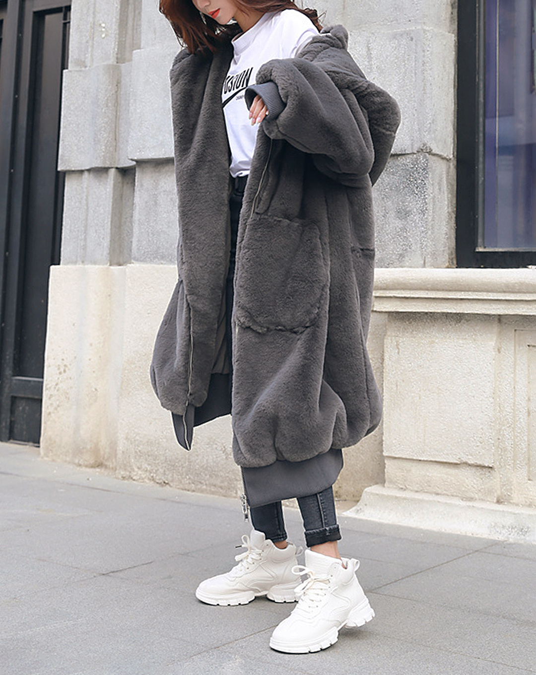 ♀Fur Long Coat