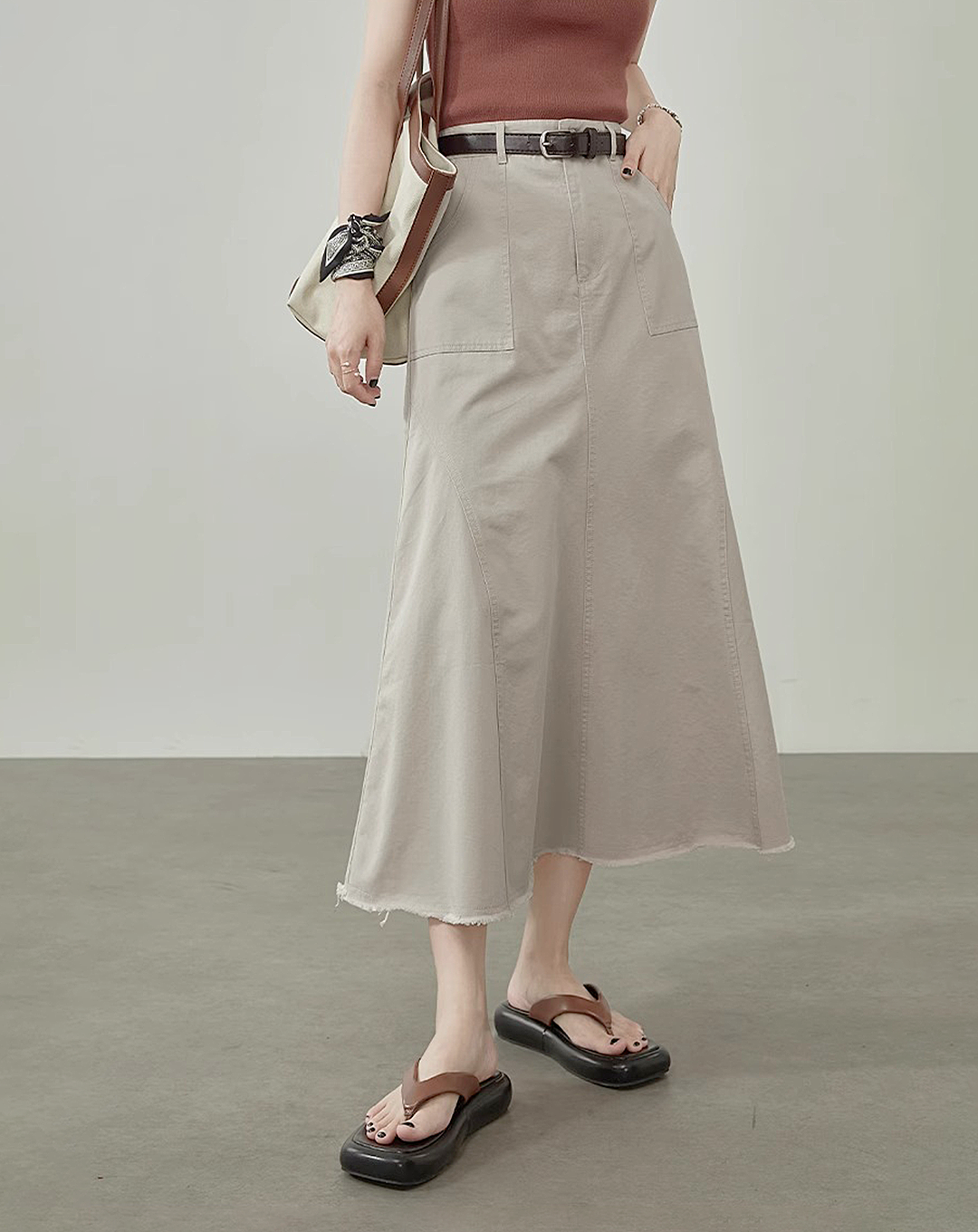 ♀A-Line Cotton Skirt