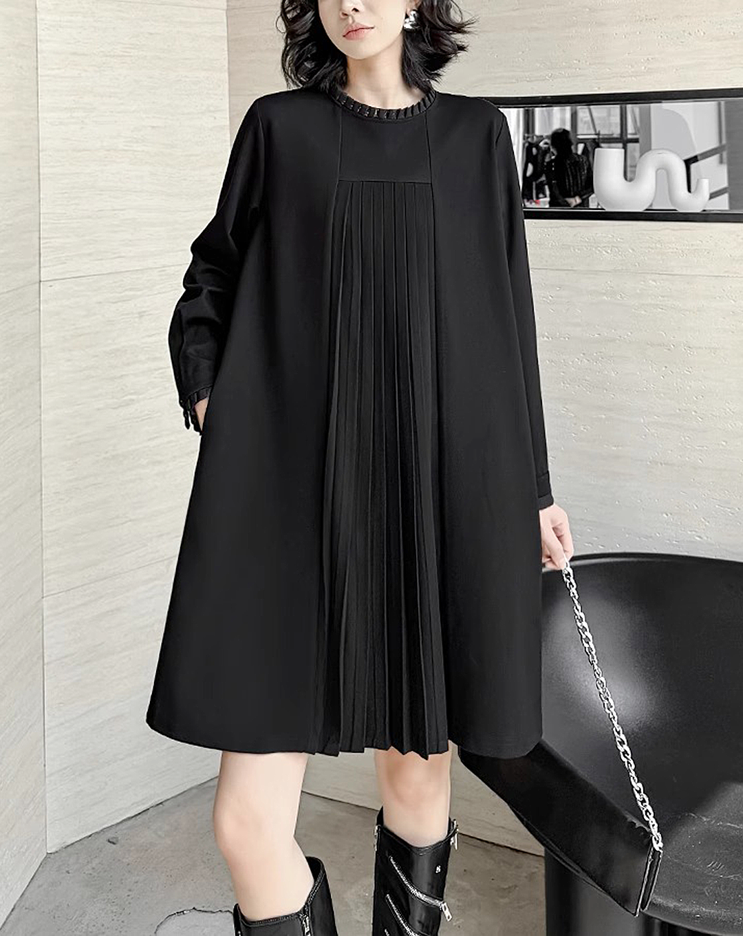♀Center Pleat Dress