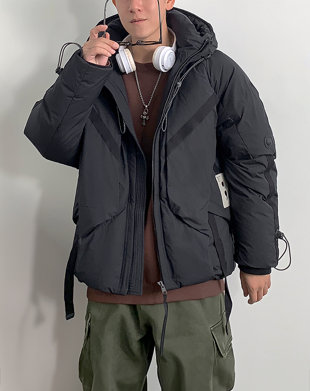 ♂Hooded Drawstring Down Jacket