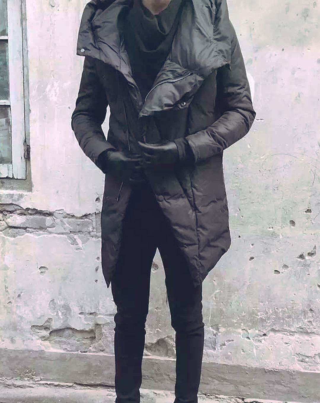 ♂Asymmetric Middle Down Jacket