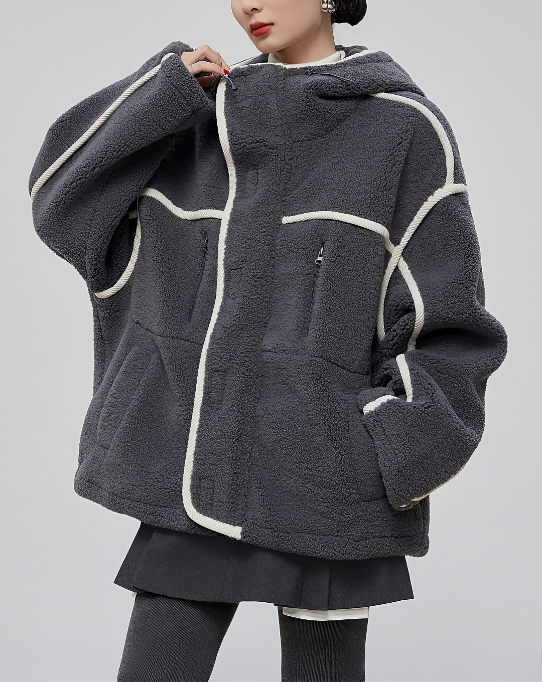 ♀Fluffy Fleece Blouson