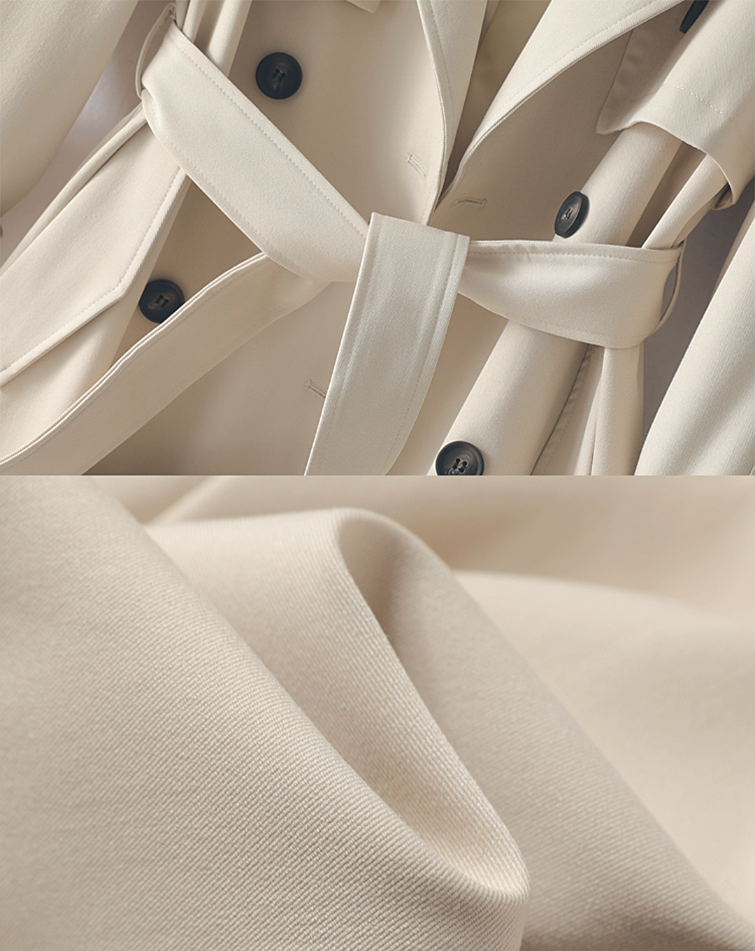♀Off White Trench Coat