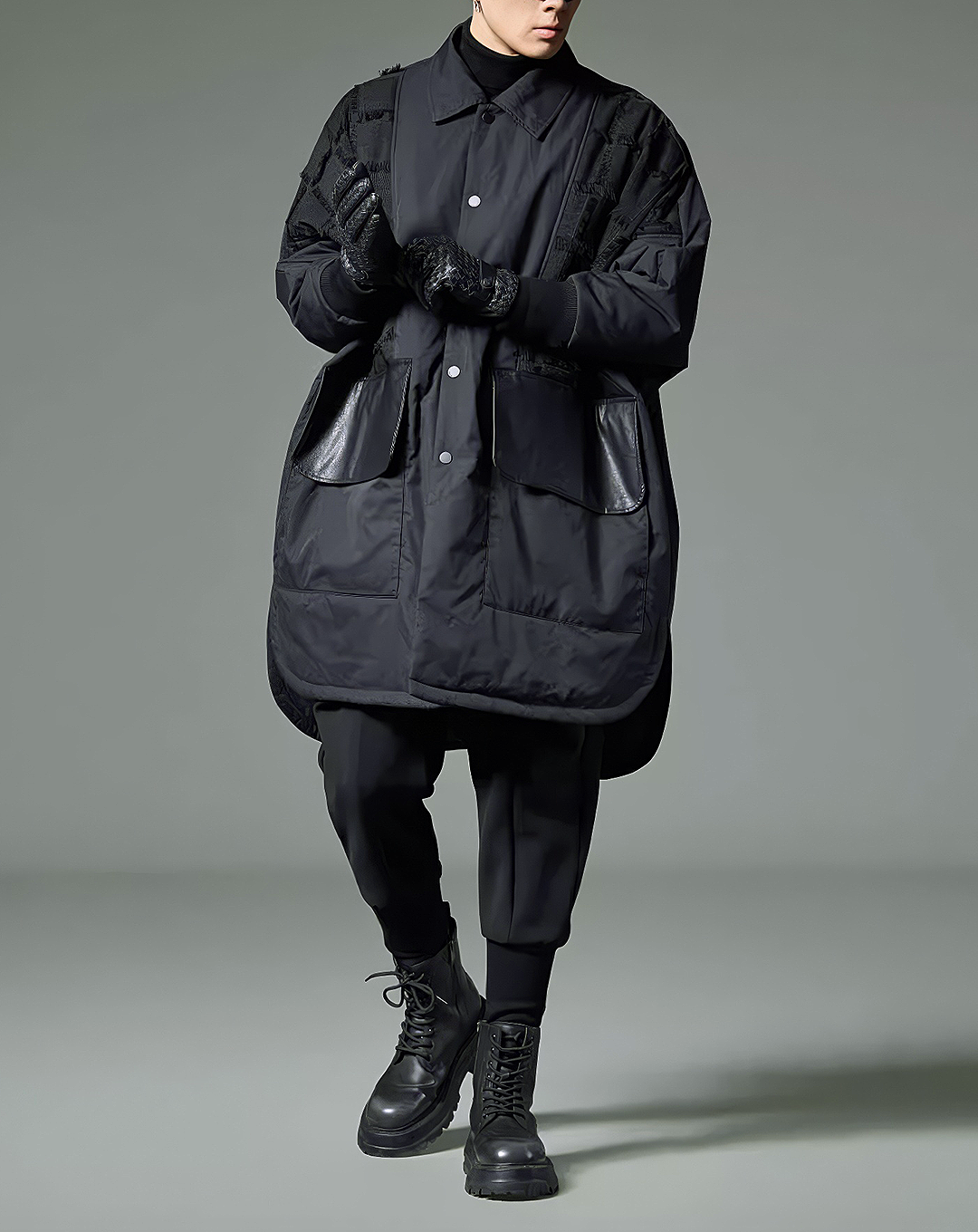 ♂Fringe Patchwork Coat