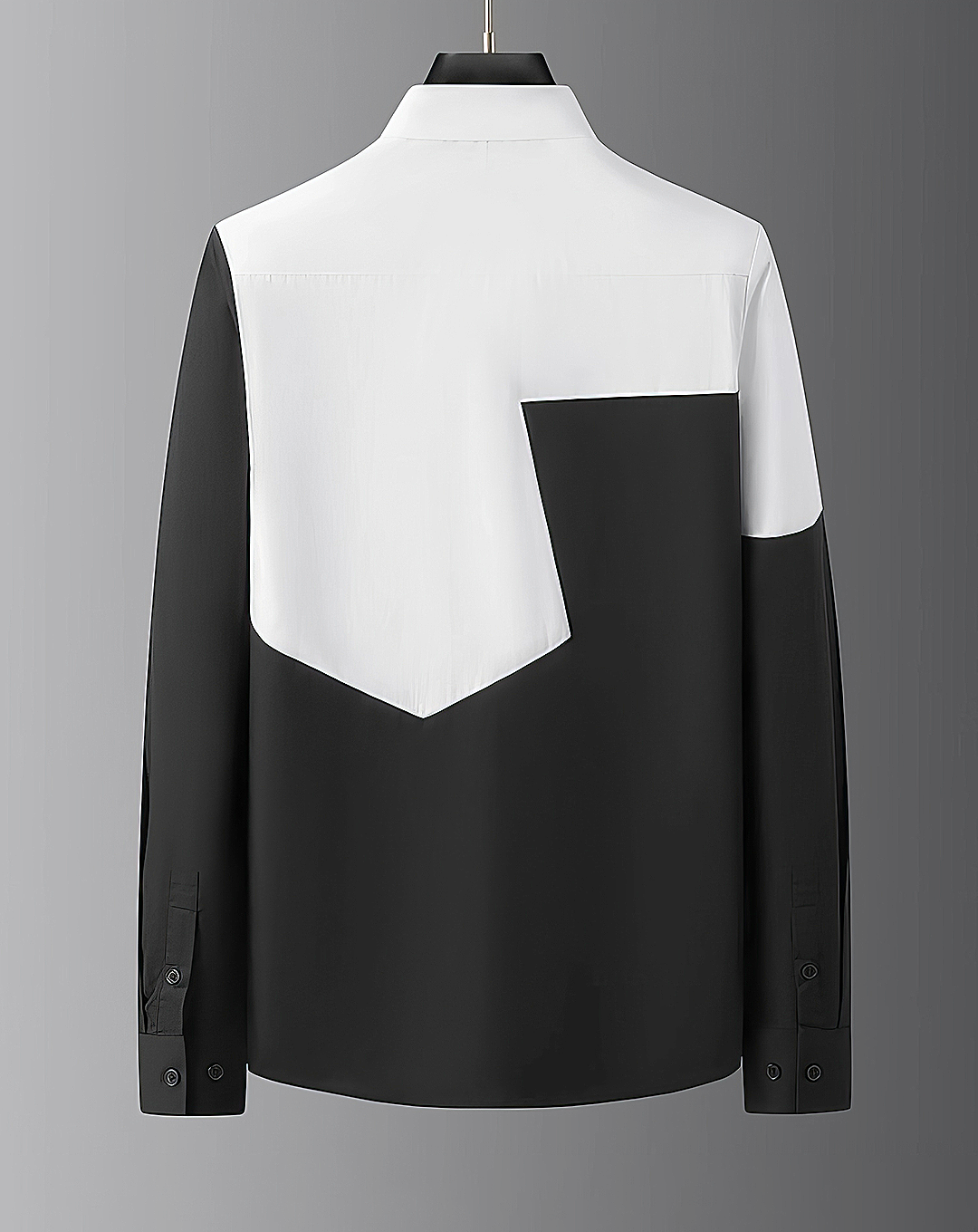♂Asymmetric Color Block Shirt