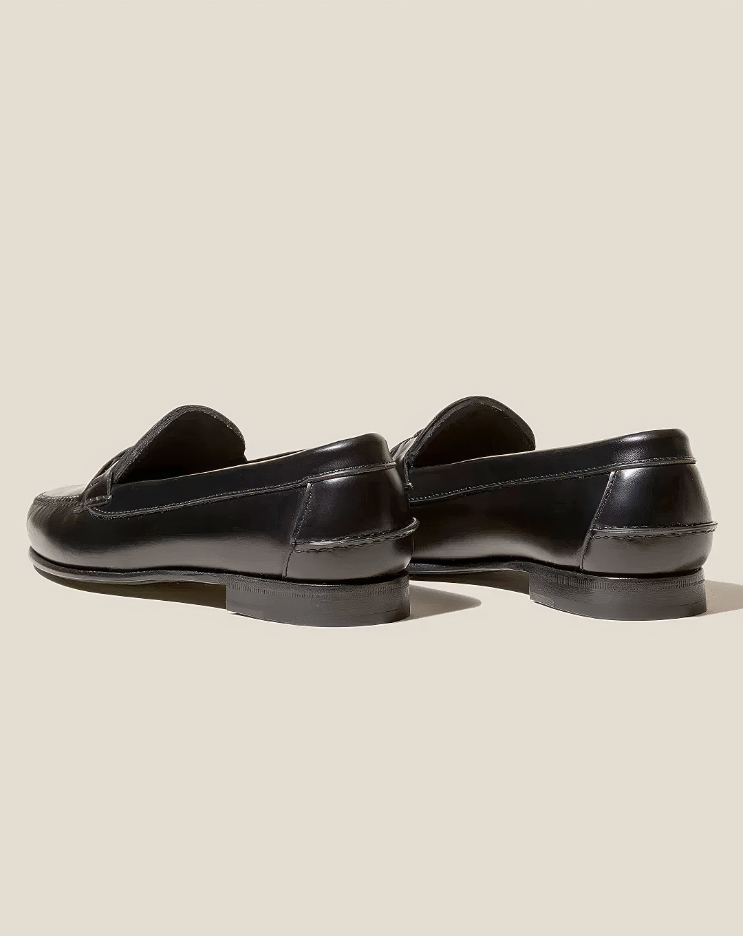 ♀本革/Woven Saddle Leather Loafers
