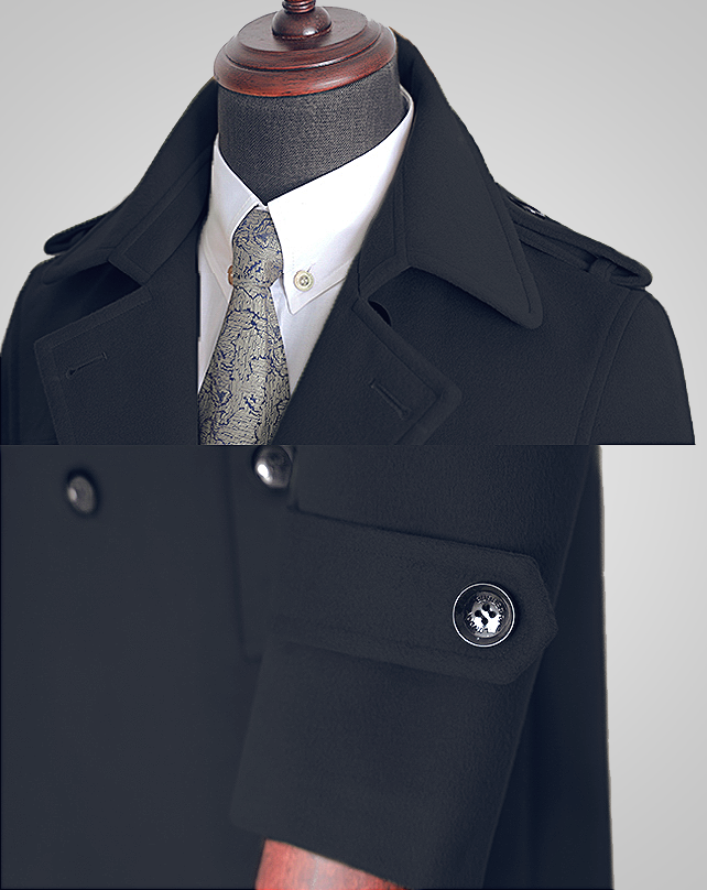 ♂Wool Long Trench Coat