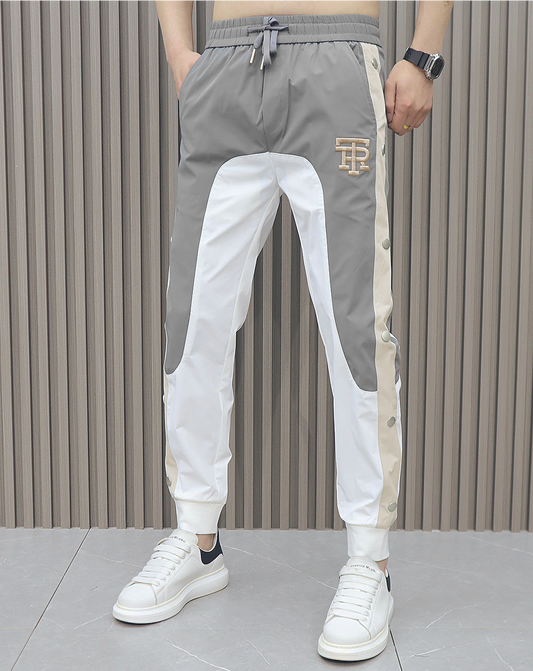 ♂Point Logo Side Button Pants