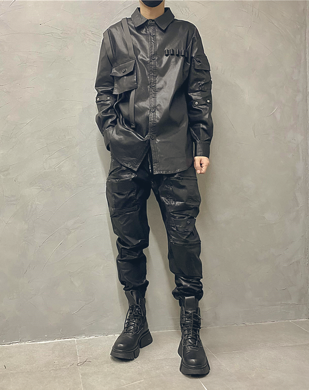 ♂Glossy Military Shirt