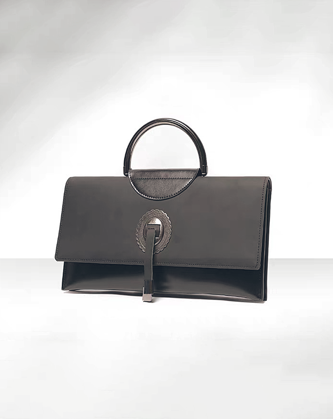 Leather Flap Handbag