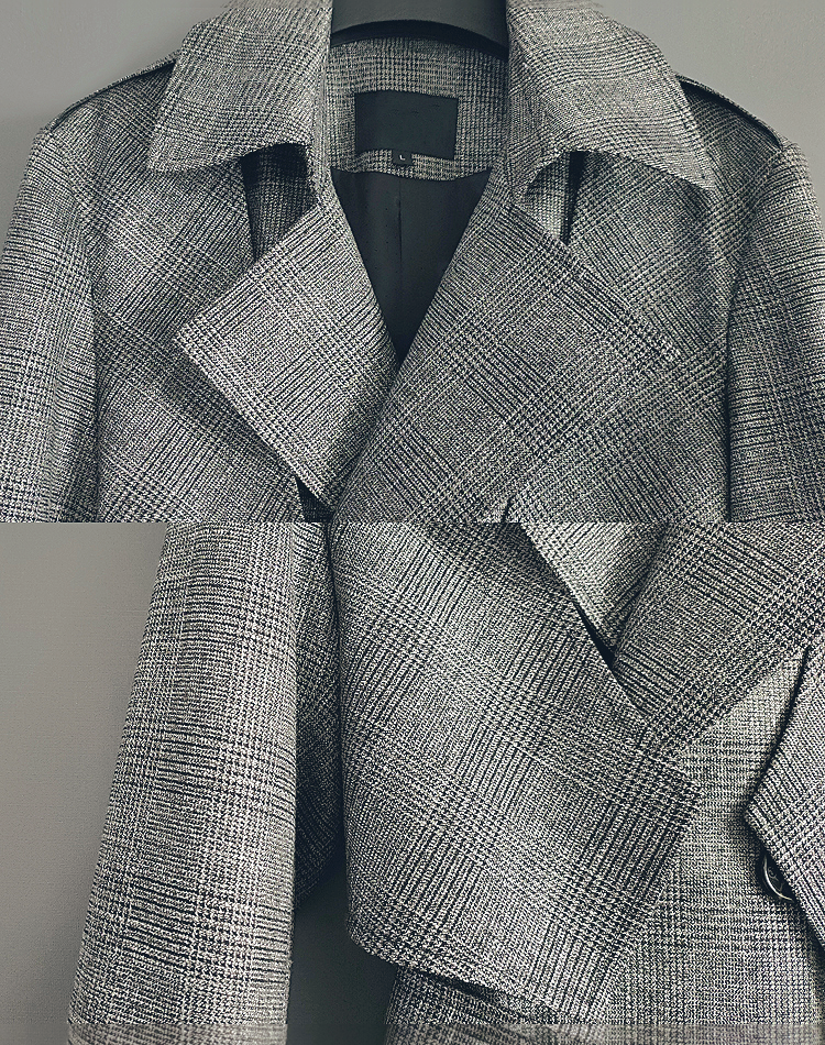 ♀Glen Check Trench Coat
