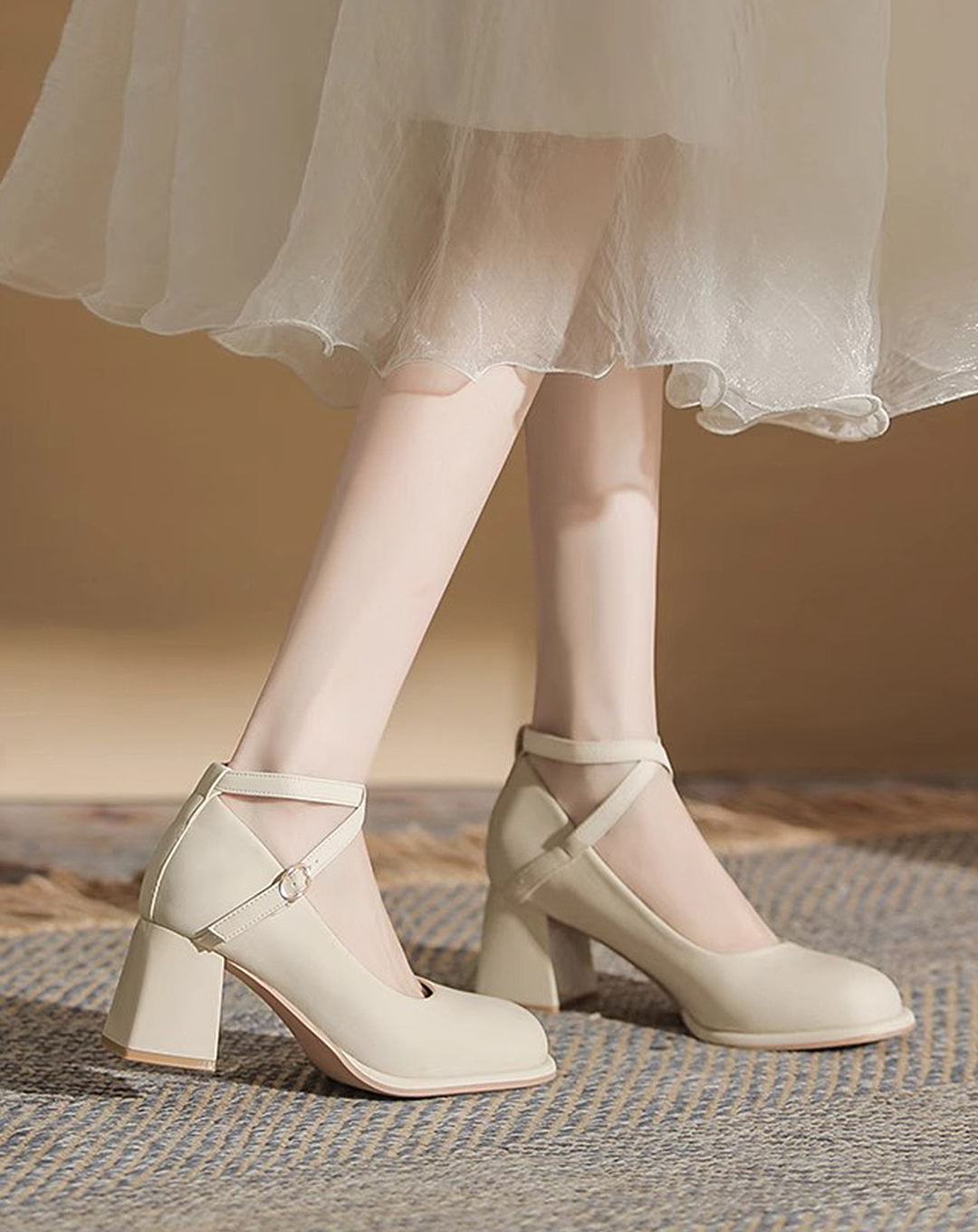 ♀Elegance Ankle Strap Pumps