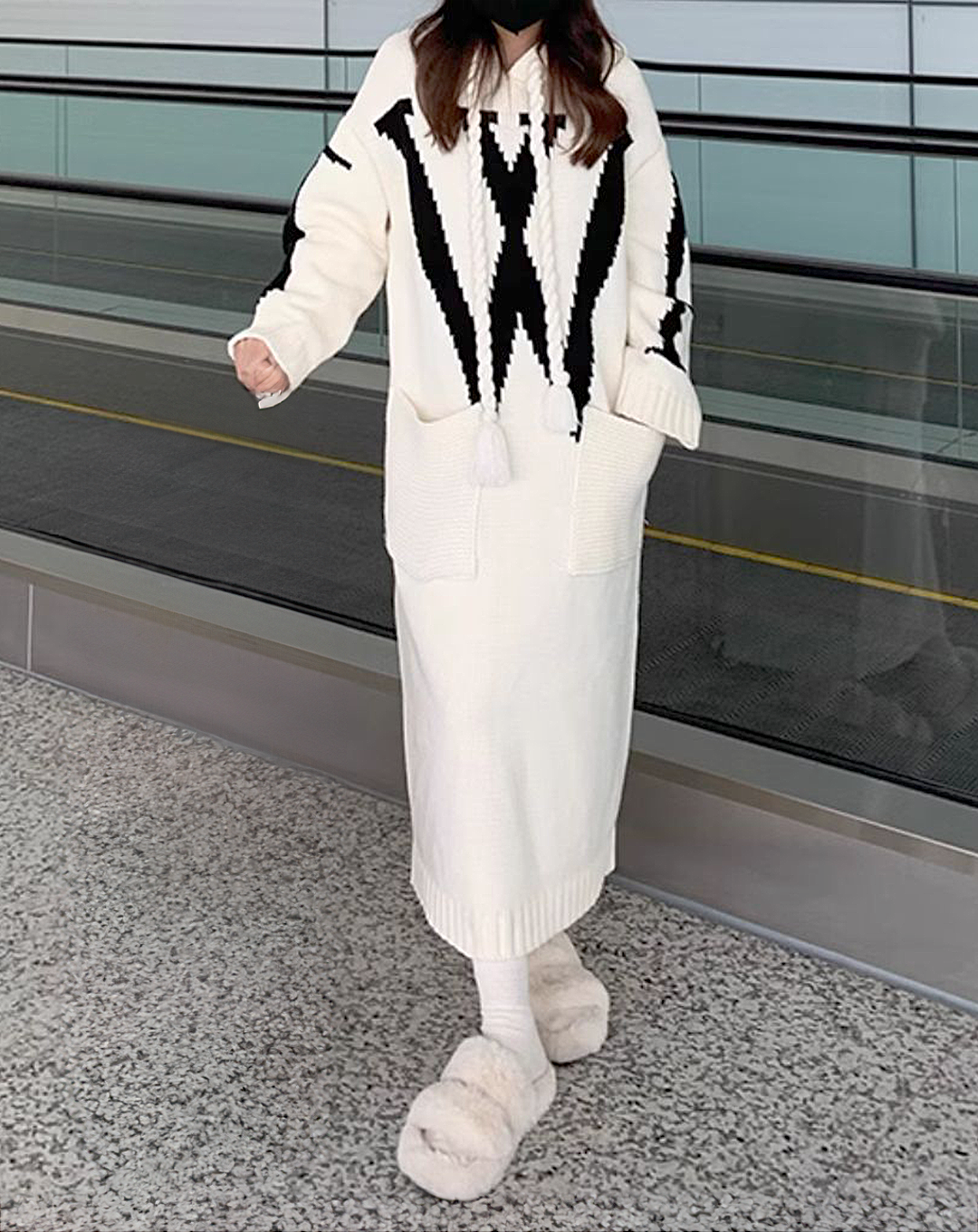♀Big Logo Long Hoodie