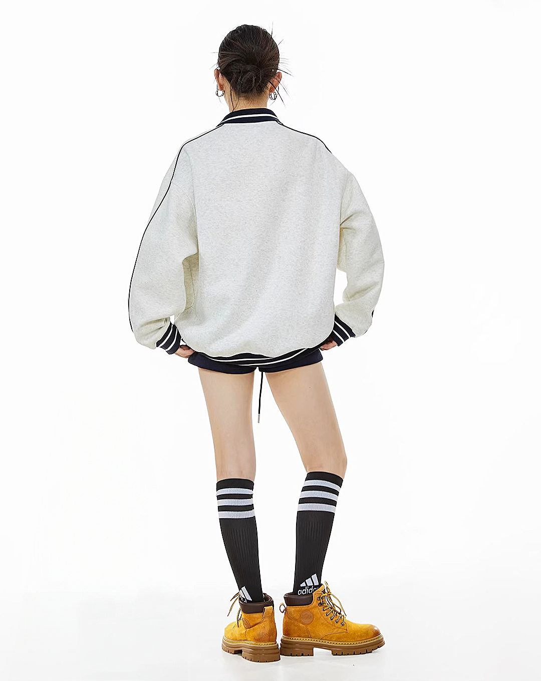 ♀Polo Collar Sweatshirt