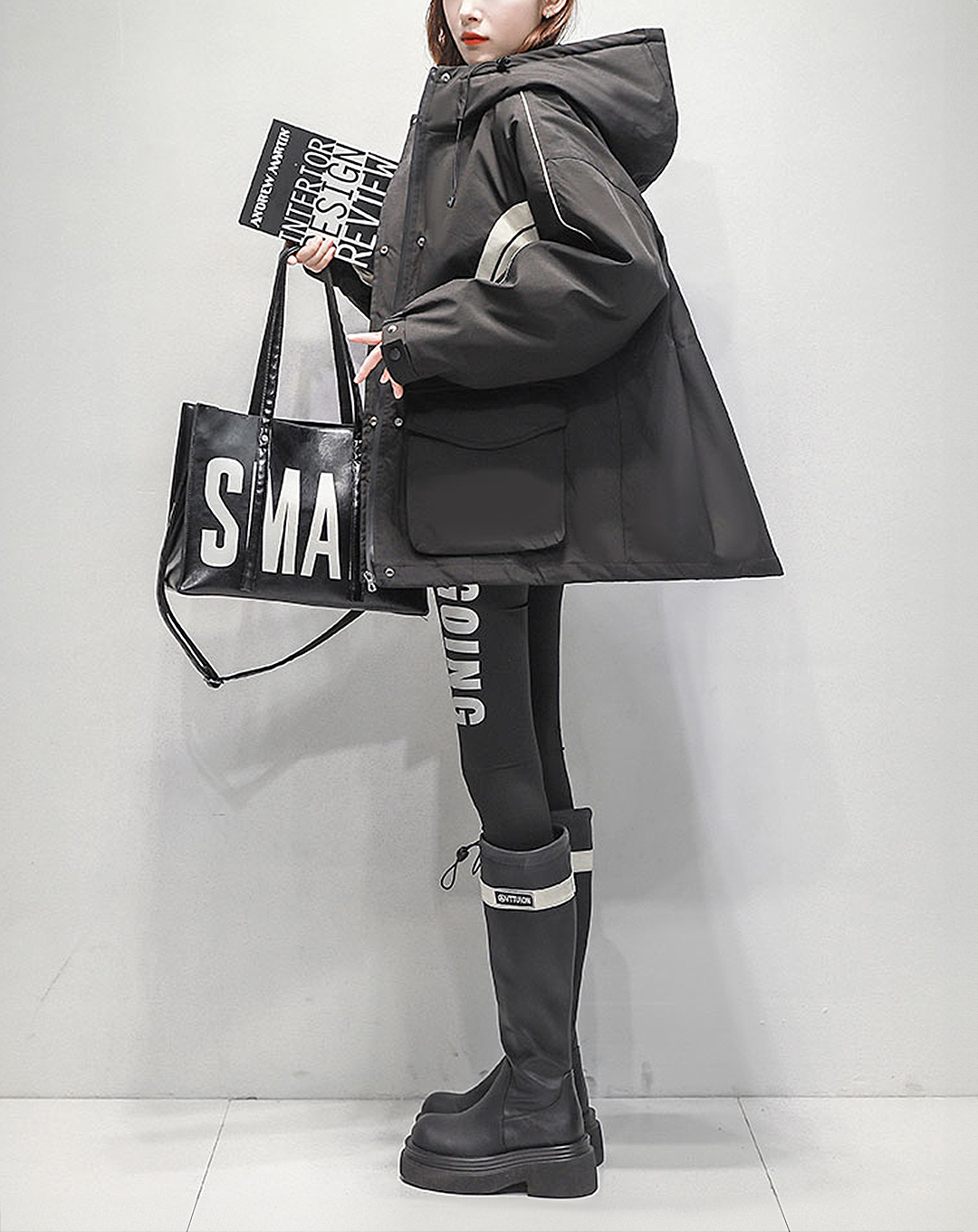 ♀Arch Line Hooded Jacket