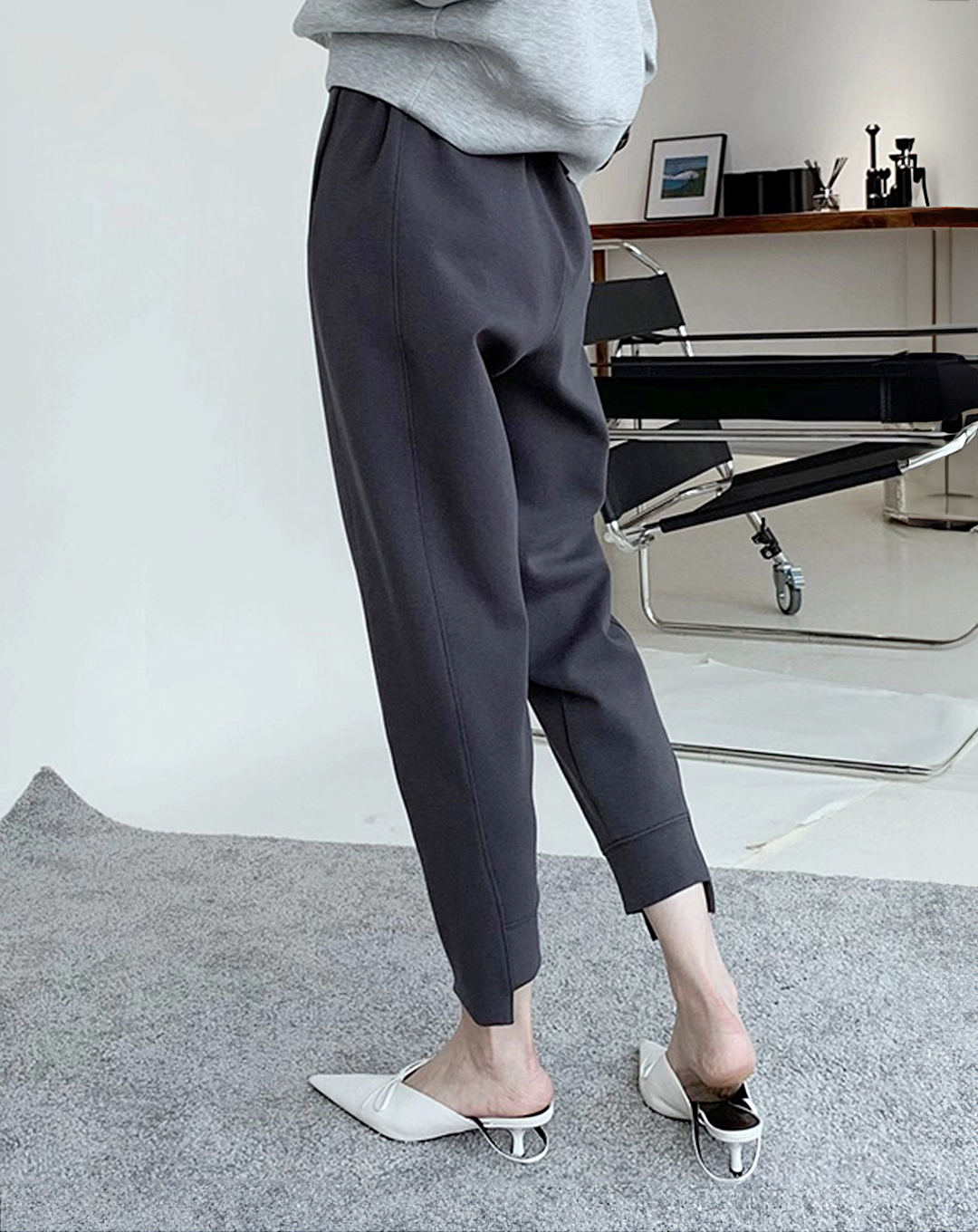 ♀Drawstring Cropped Pants