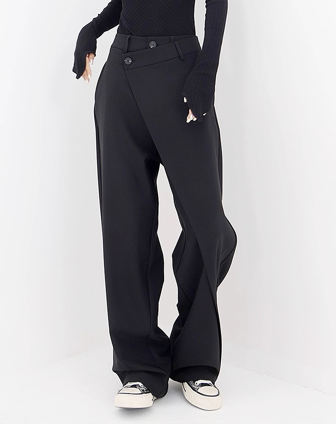 ♀Wrap Front Wide Pants