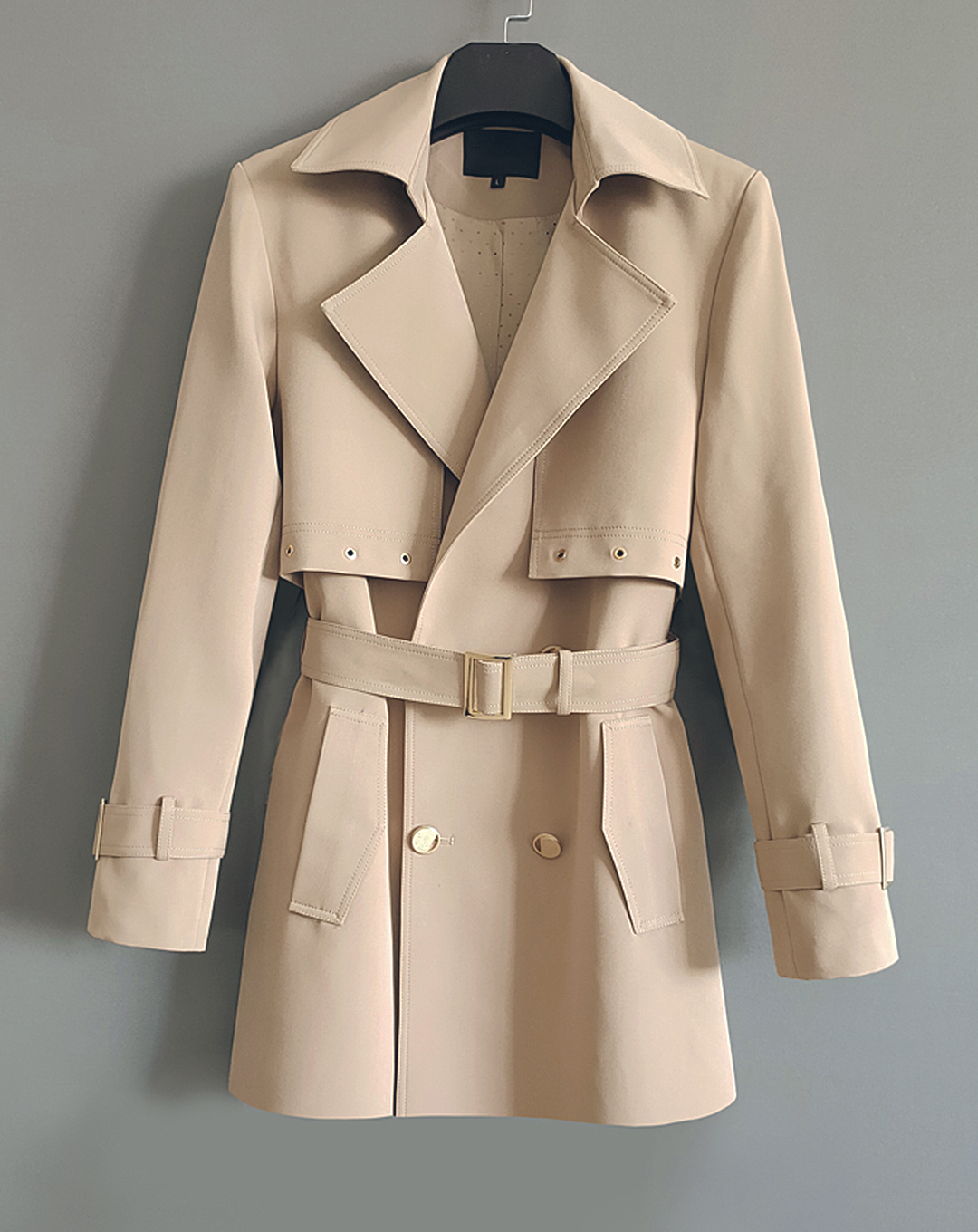 ♂Eyelet Design Trench Coat