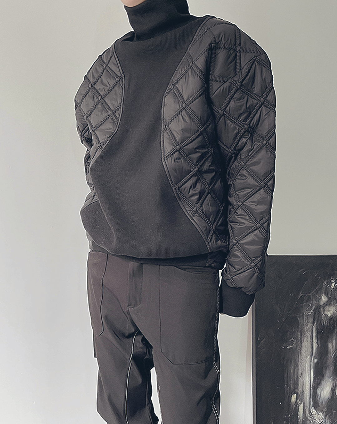 ♂Quilting Design Pullover