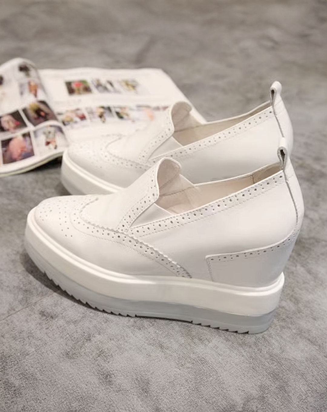 ♀本革/Wingtip Slip-on Shoes
