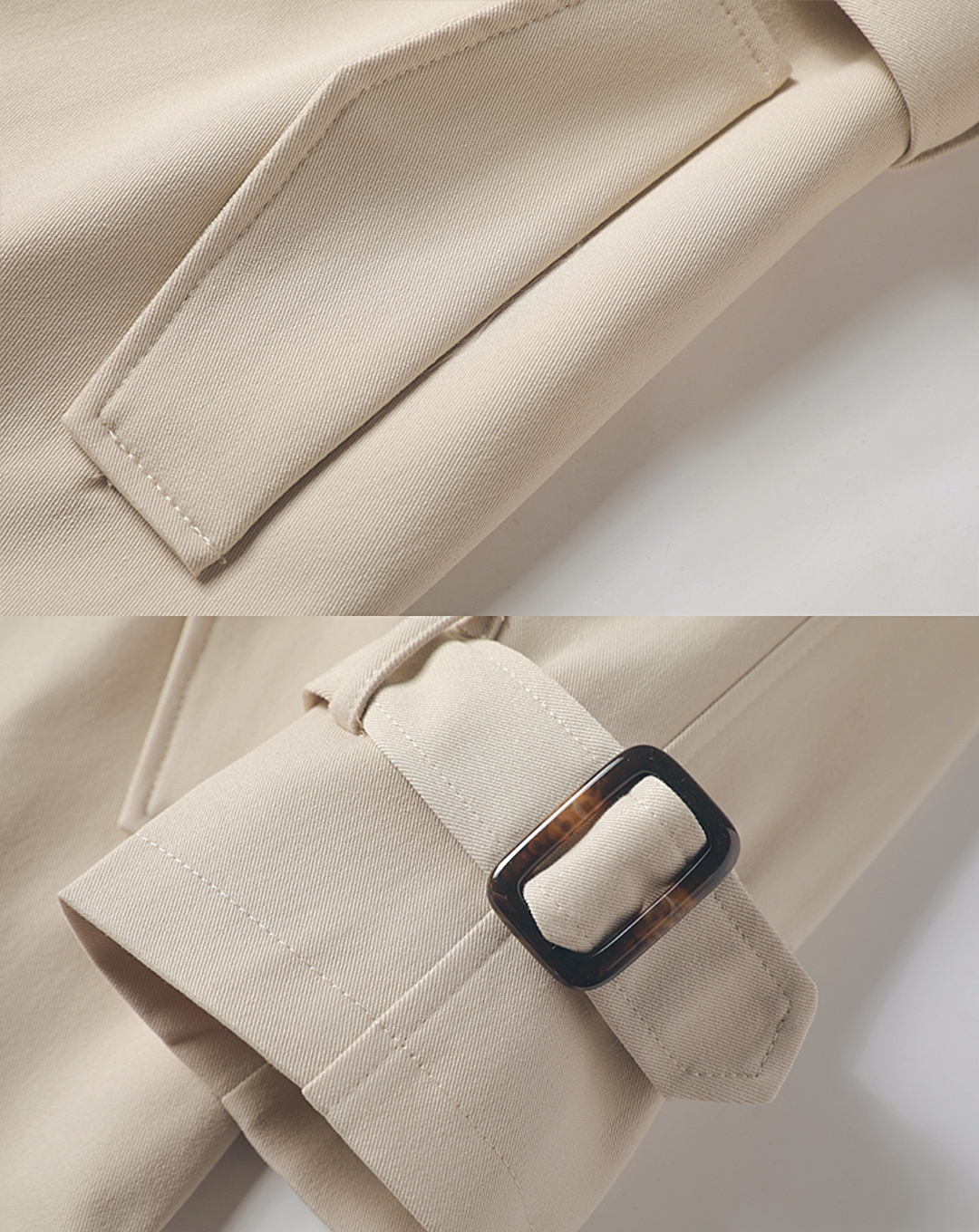 ♀Off White Trench Coat