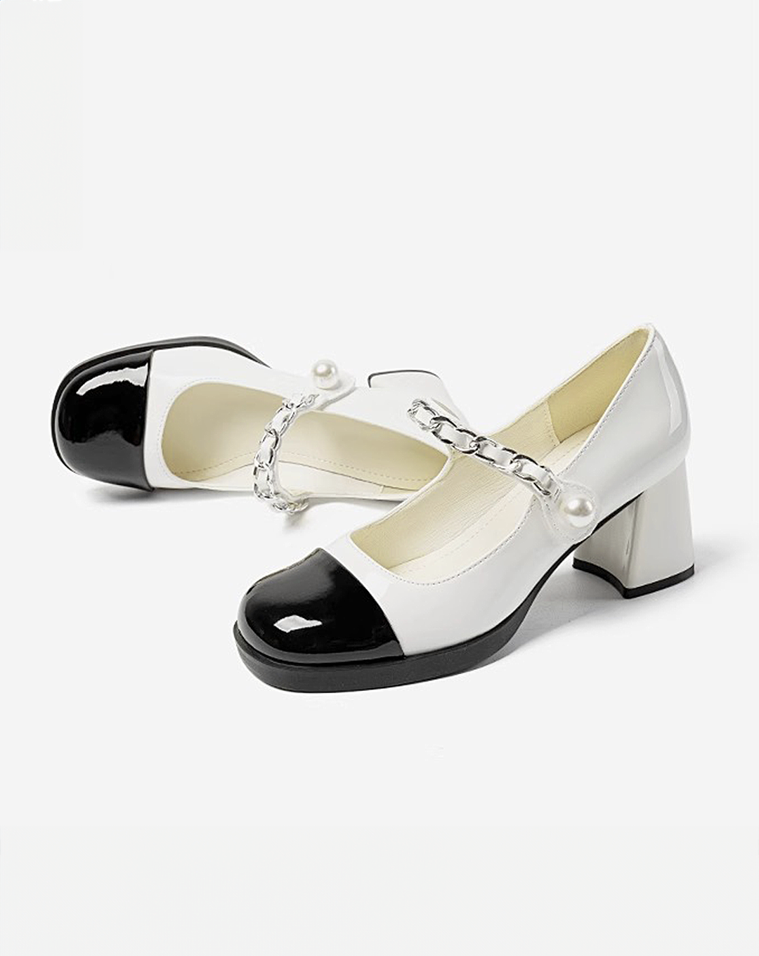 ♀Chain Strap Pumps