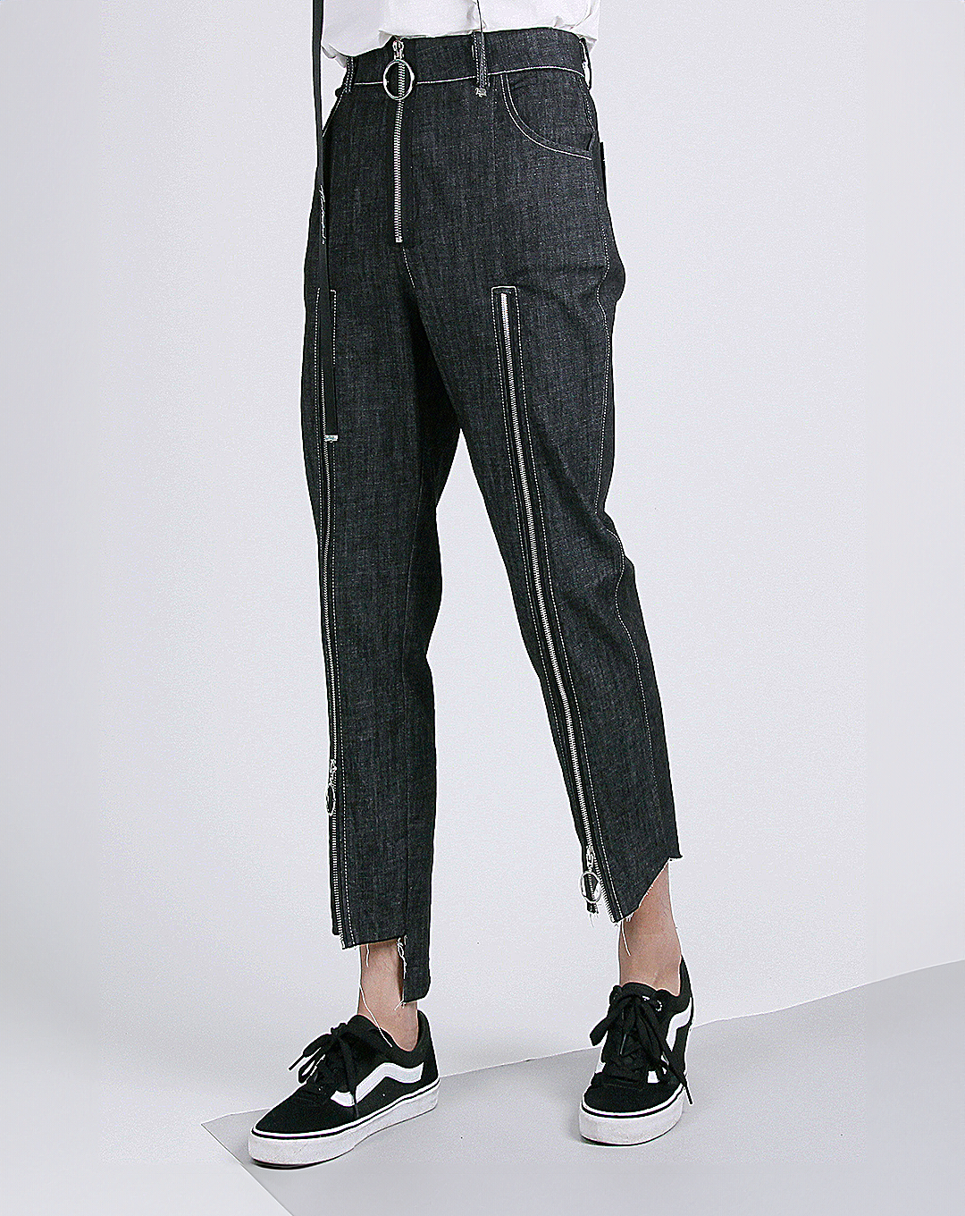 ♂Zip Design Cut-Off Pants