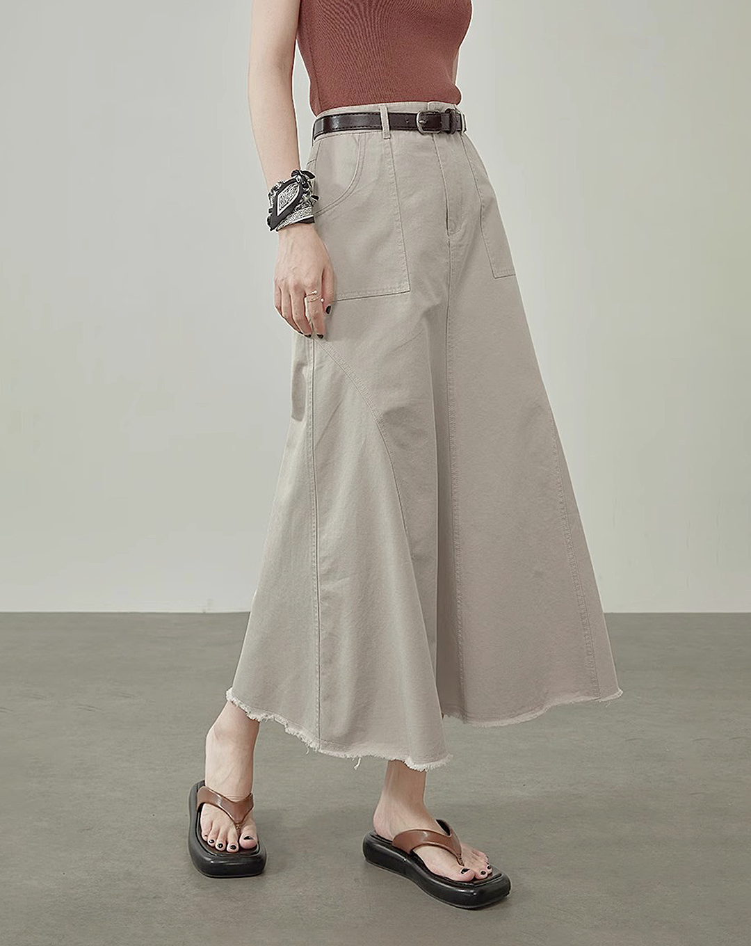 ♀A-Line Cotton Skirt