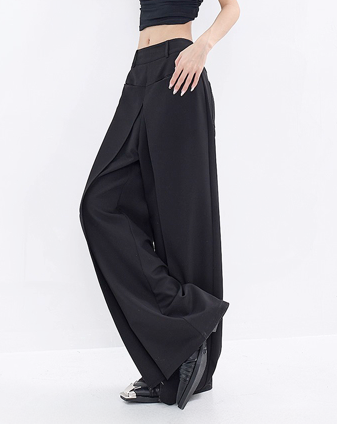 ♀V-Cut Draped Pants