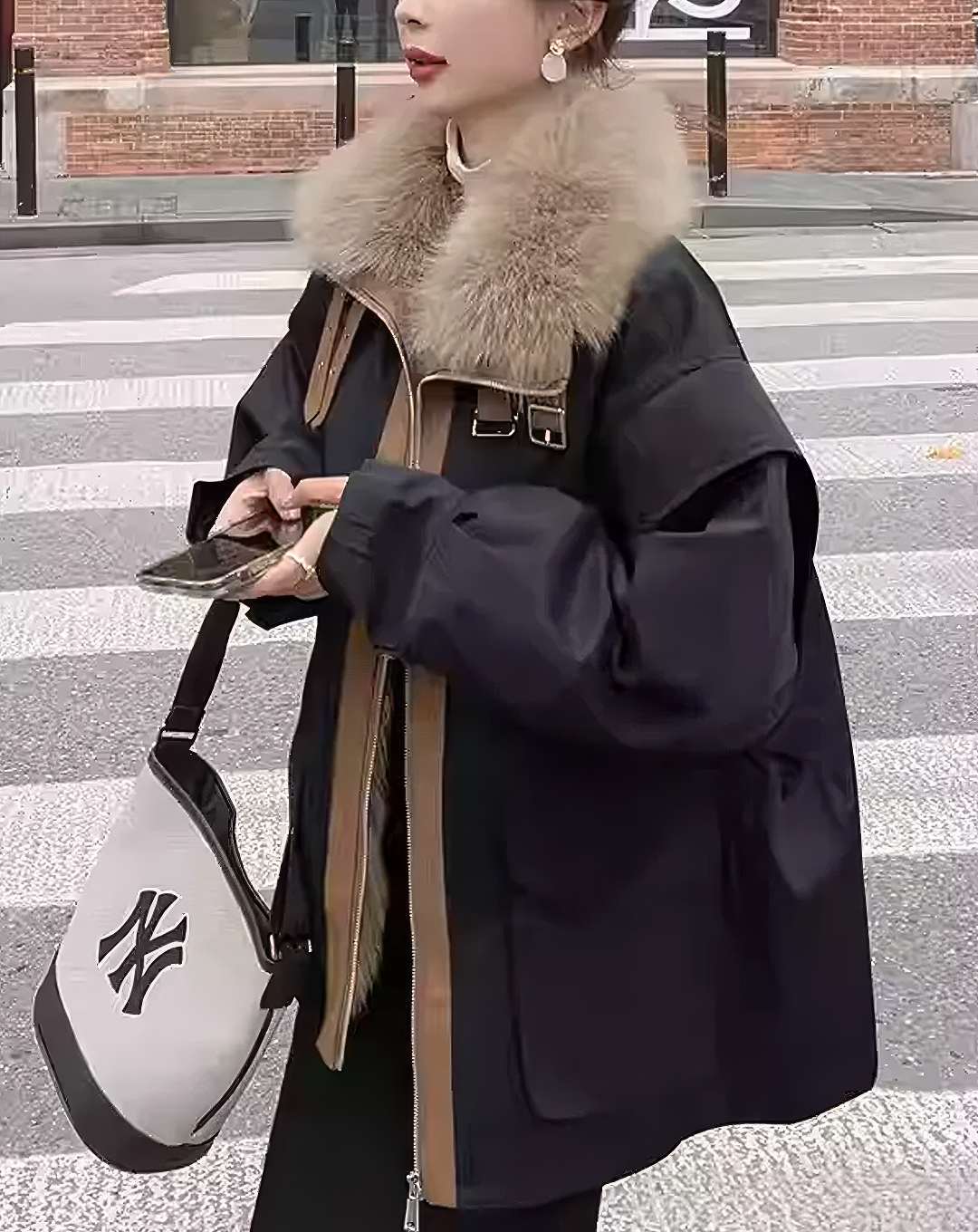 ♀Fur Collar Volume Jacket