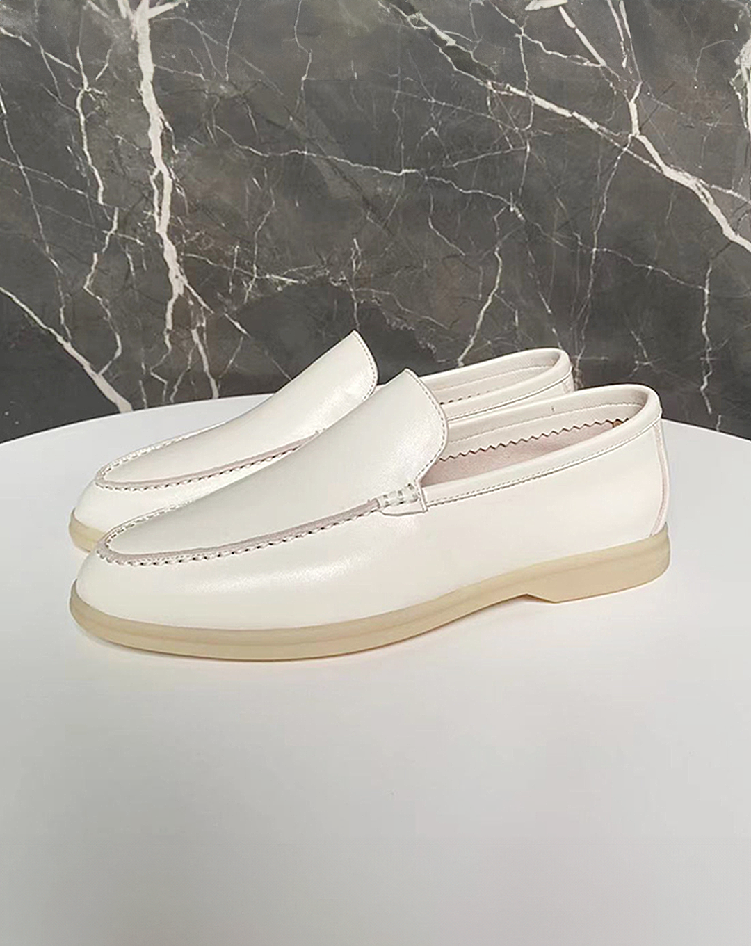 ♂♀本革/Simple Flat Loafers