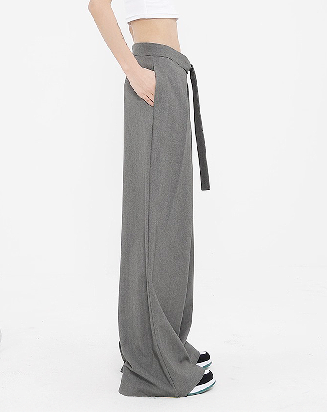 ♀Draped Wide Pants