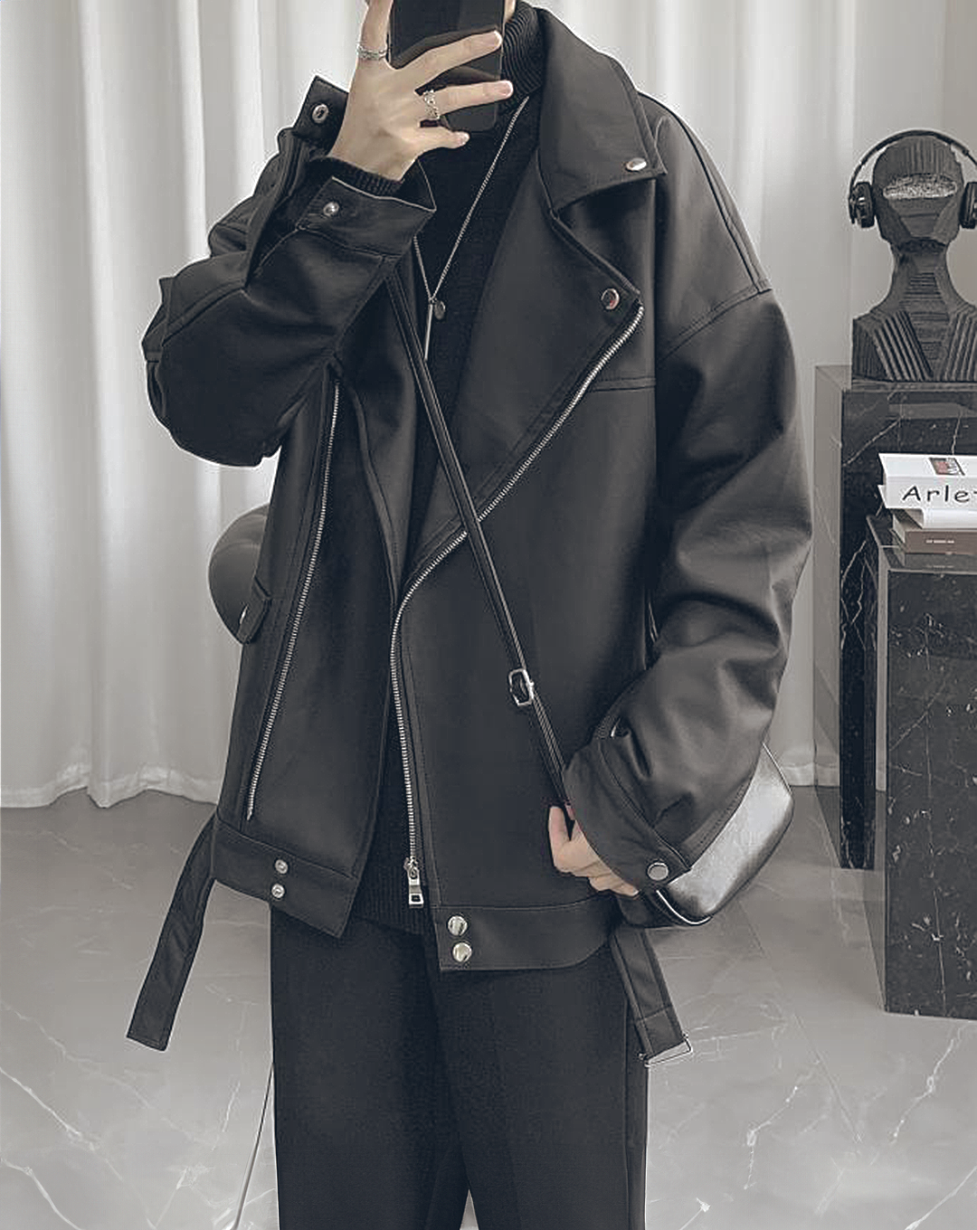 ♂Volume Silhouette Riders Jacket