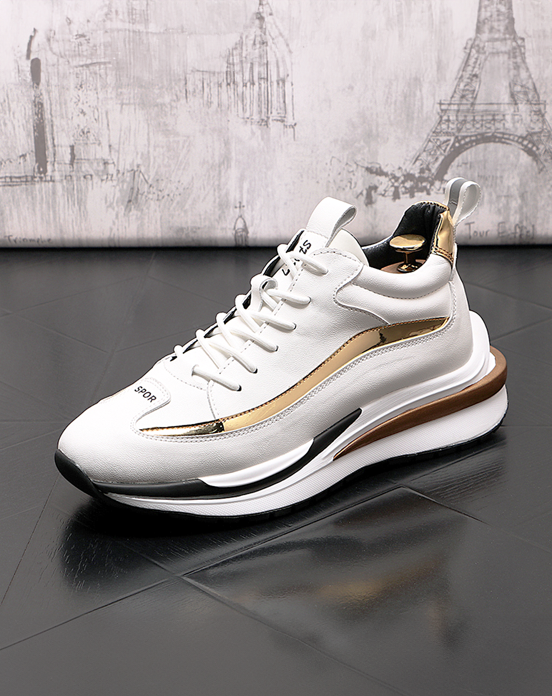 ♂♀Gold Line Sneakers