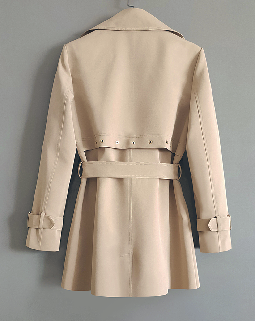 ♂Eyelet Design Trench Coat