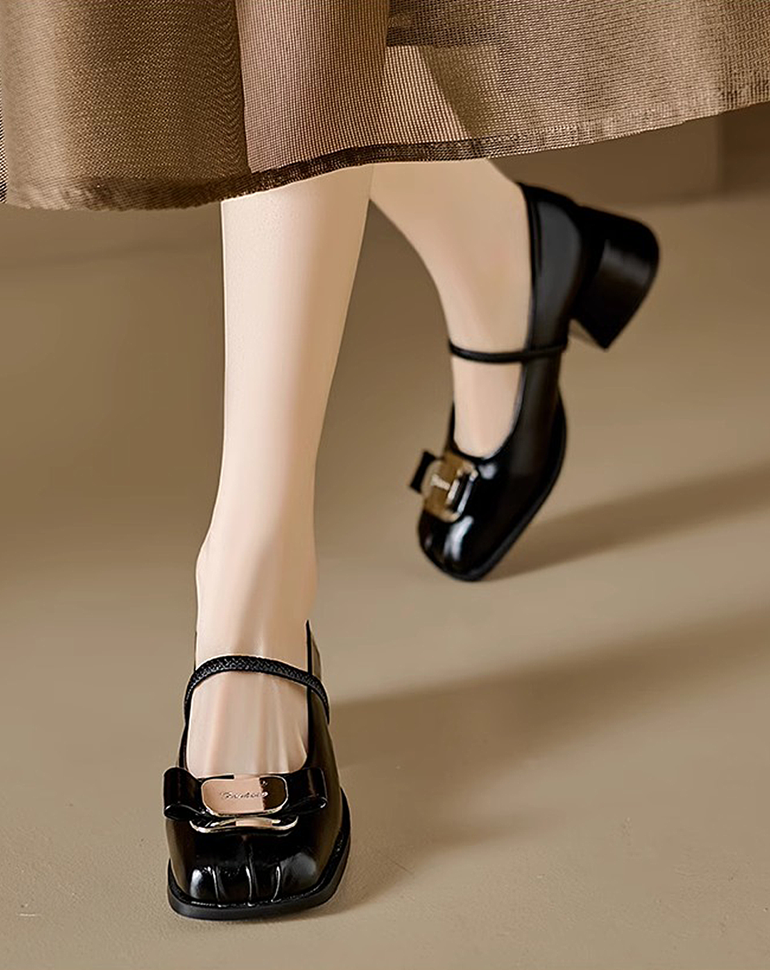 ♀Ribbon Buckle Pumps